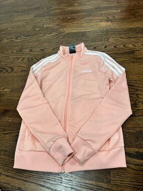adidas Light pink Track Jacket with White Three Stripes